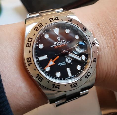 rolex explorer 2 black face|rolex explorer 2 new price.